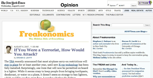 Freakonomics Screenshot
