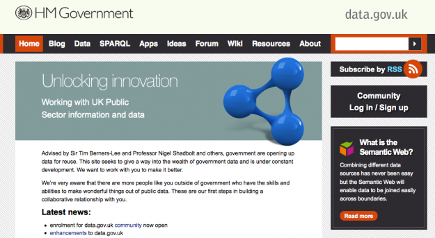 Data.gov.uk Homepage