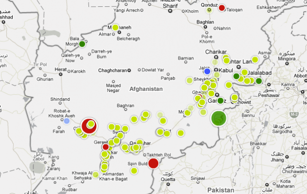 Afghanistan incidents from war logs