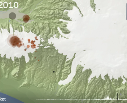 map of iceland eyjafjallajokull. Animated map of Iceland