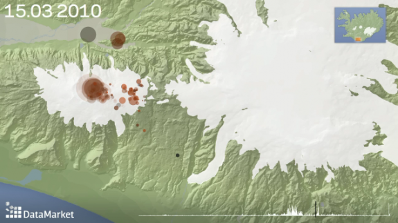 iceland volcano map. Animated map of Iceland
