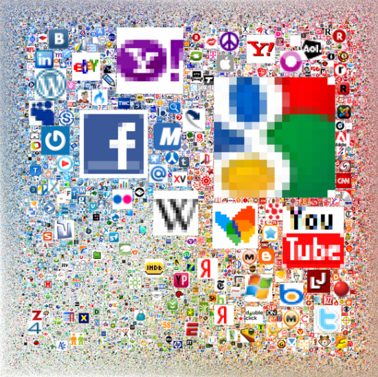 Icons of the web scaled by Alexa reach