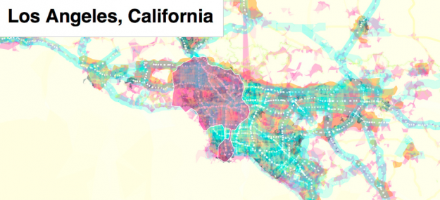 Los Angeles prettymap by Stamen Design