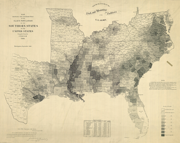 Chropleth map of Slavery in the US