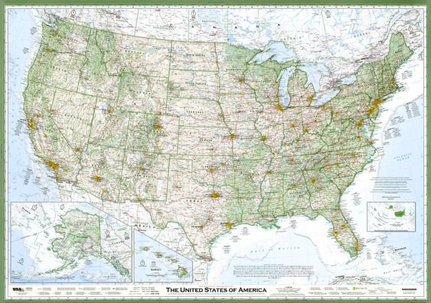 Hand-made American map