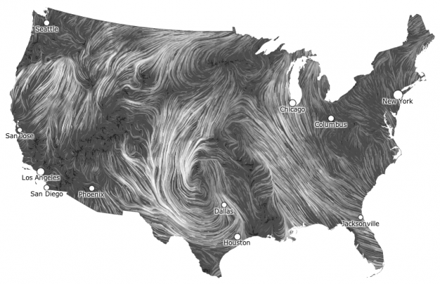 Nothing to do with navigating … interactive wind map shows flow 