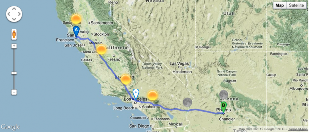 Trip Planner for SF to Phoenix