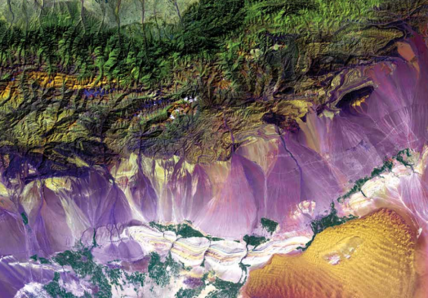 Bogda Mountains from Earth as Art