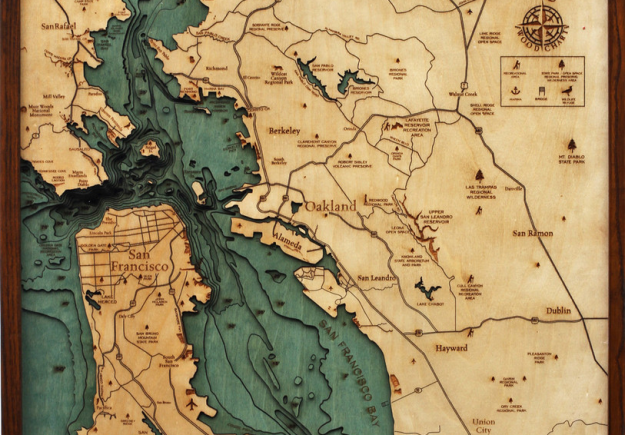 Wood map of SF bay