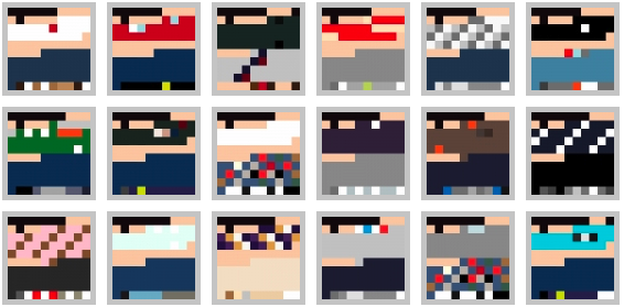 Clothing color palette
