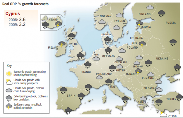 European Economic Weather Map – Sudden Change in Outlook