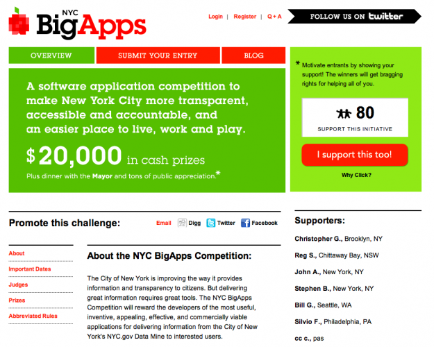 NYC BigApps Competition – $20k In Prize Money