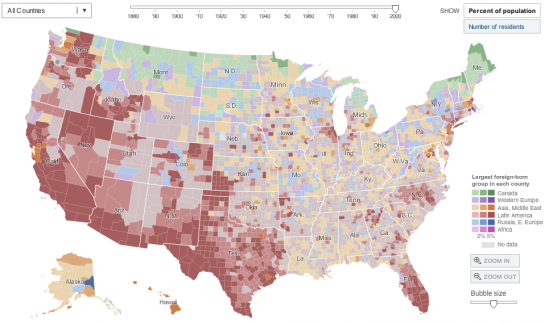 Immigration Explorer Shows Largest Foreign-born Groups Since 1880