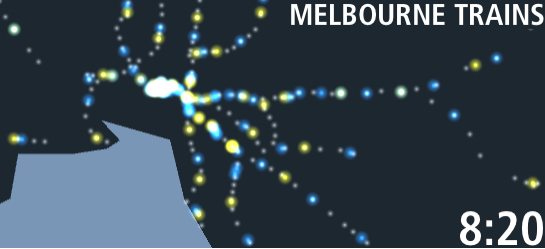 Watch the Ebb and Flow of Melbourne Trains Watch the Ebb and Flow of Melbourne Trains