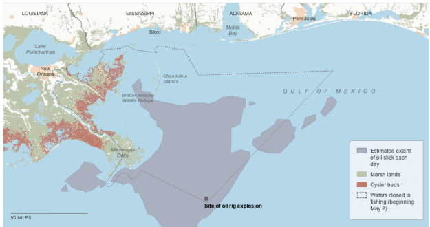 Tracking the oil spill Tracking the oil spill