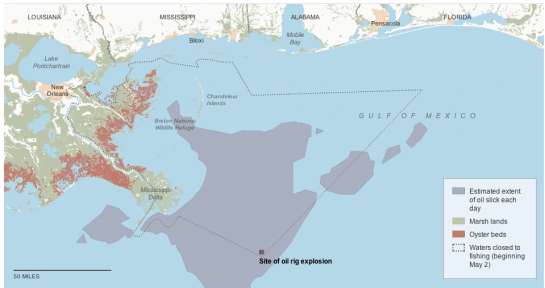 Tracking the oil spill