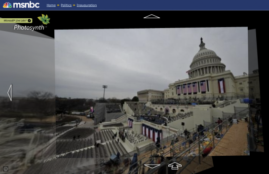 Photosynth from the Inaugural Stands on MSNBC