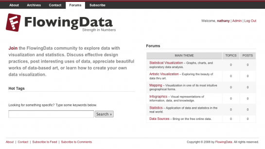 Say Hello to the Brand New FlowingData Forums Say Hello to the Brand New FlowingData Forums