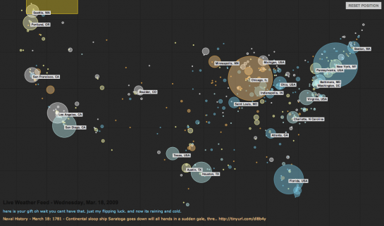 Social Weather Mapping From Google Chrome Experiment