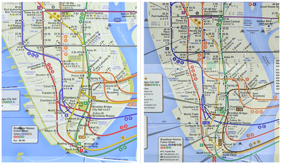 Overhaul of New York subway map