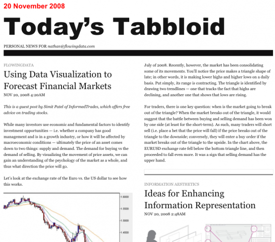 Read Your Feeds Like a Newspaper with Tabbloid