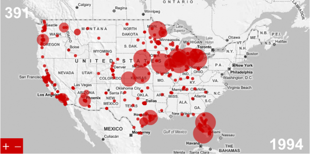 Mapping and Animating Growth of Target Across United States