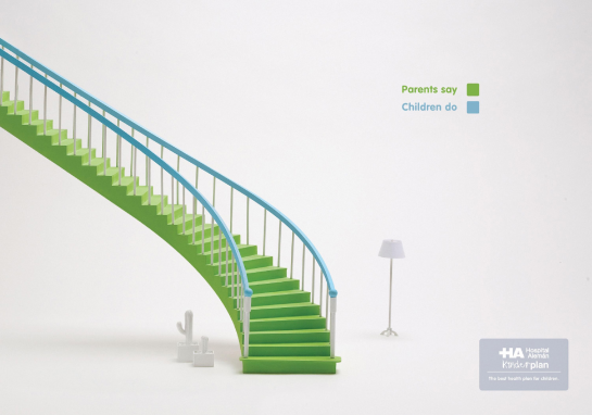Colored Tree, Cookies, and Stairs in Visualization Ad