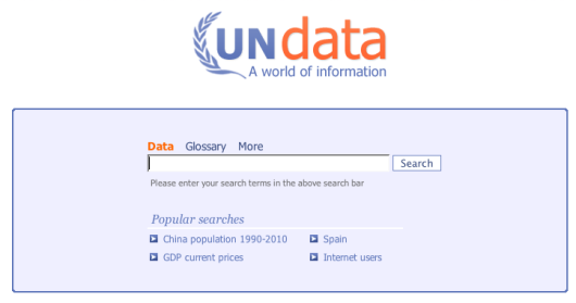 UNdata Homepage