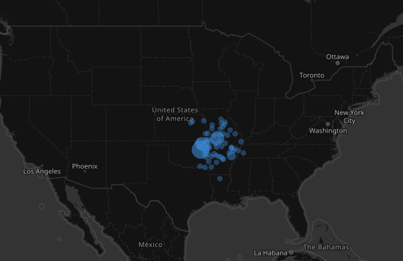 Walmarts In Texas Map Watching The Growth Of Walmart Across America, Interactive Edition |  Flowingdata