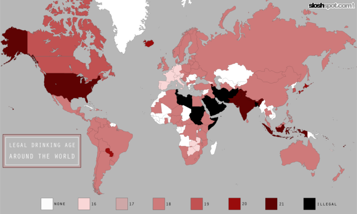 legal drinking age in every country