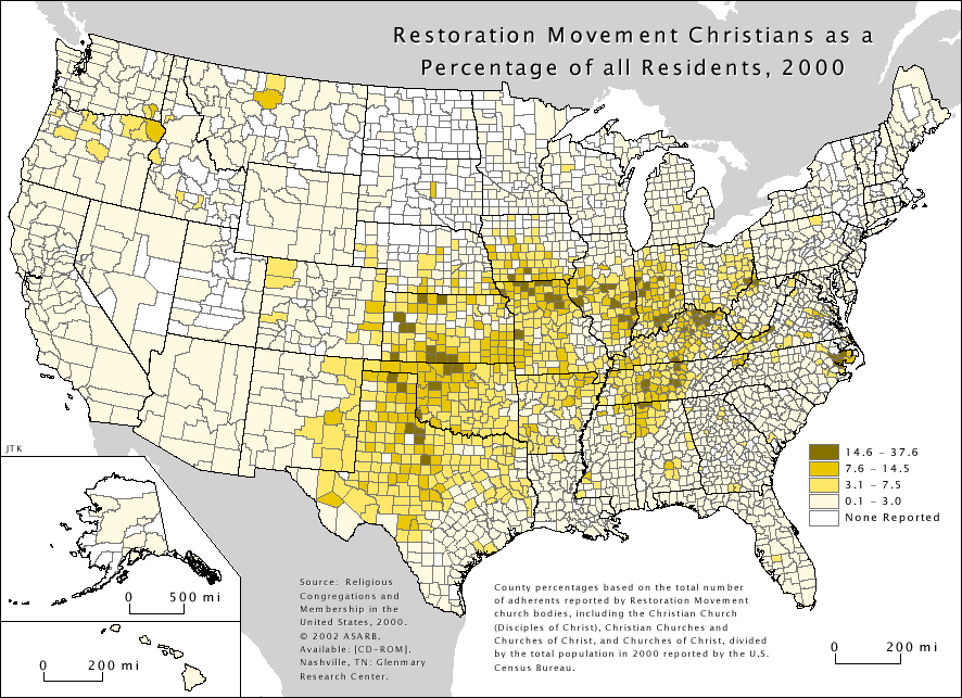 Religious Geography Of The United States FlowingData Christian1