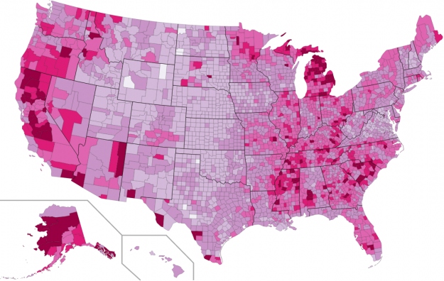 How To Make A Us County Thematic Map Using Free Tools Flowingdata