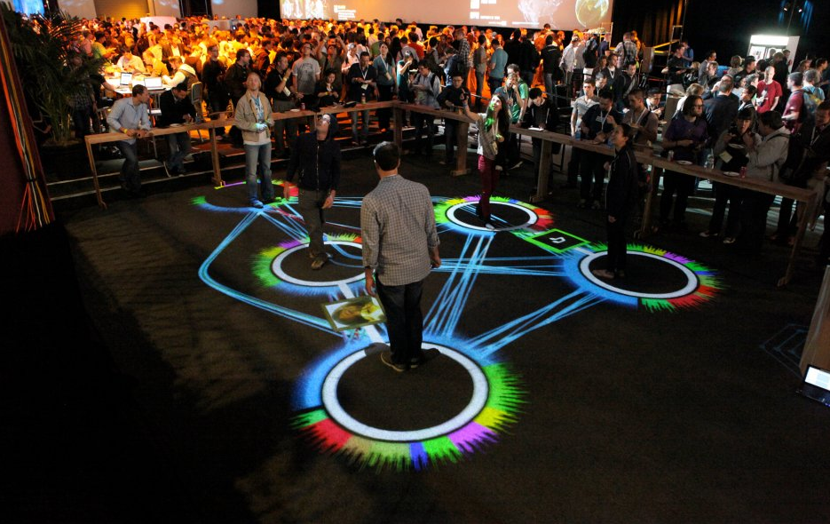 Facebook connections displayed in physical space – FlowingData