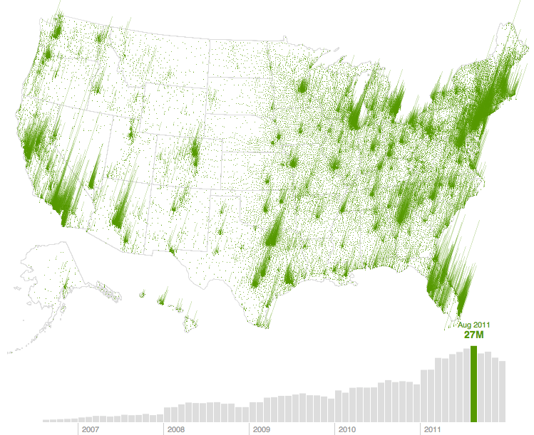 Where people are looking for homes | FlowingData