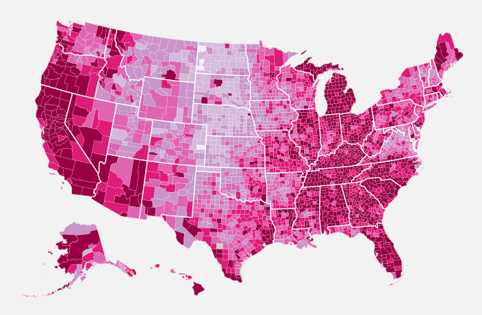 How To Make A Us County Thematic Map Using Free Tools Flowingdata