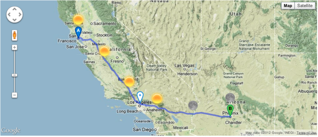 Road Trip Planner With Weather Forecasts Flowingdata