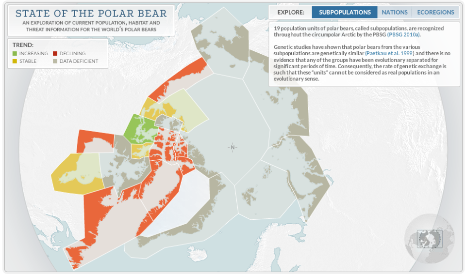 State of polar bear populations FlowingData