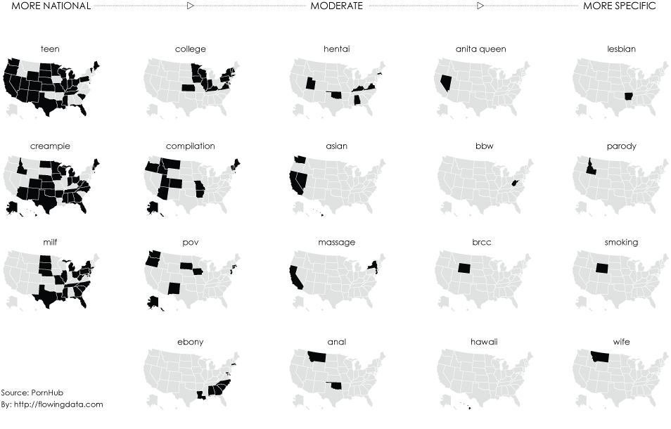 954px x 610px - Most popular porn searches, by state | FlowingData