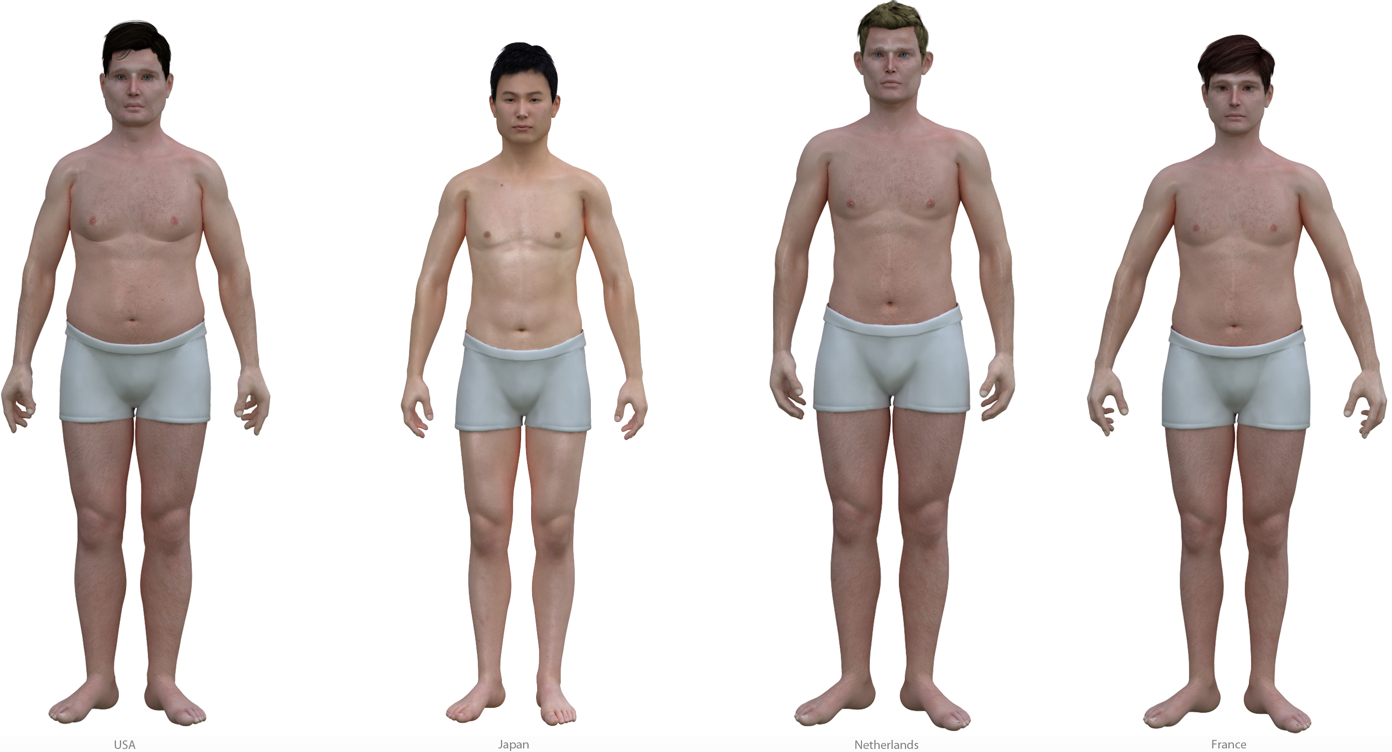 Average Man Graphic Renderings FlowingData