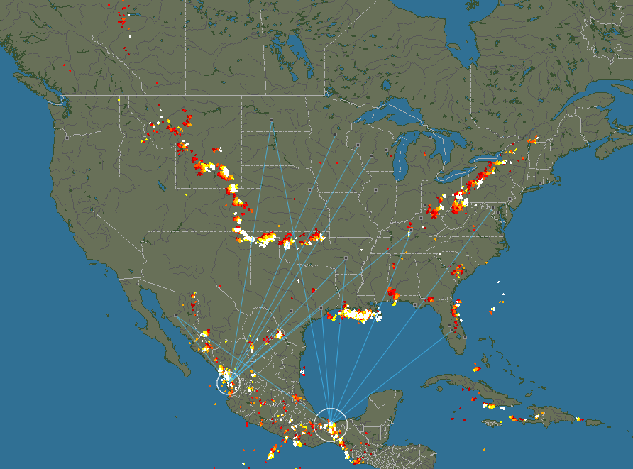 Real Time Lightning Strike Map
