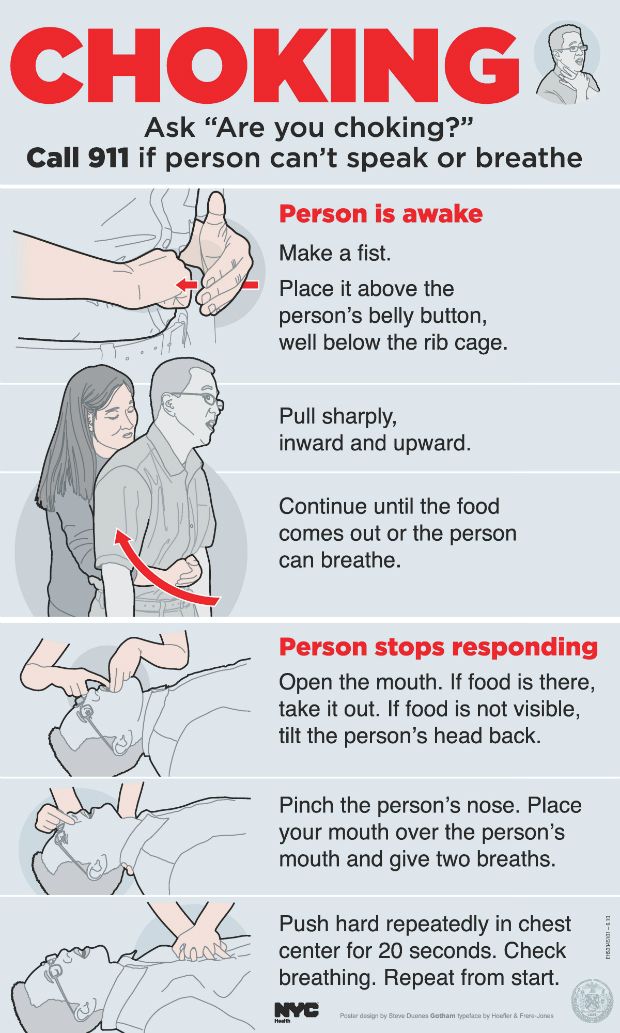 NY Department of Health choking poster