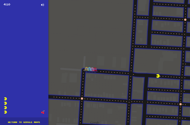 Jogue PAC-MAN no Google Maps • B9