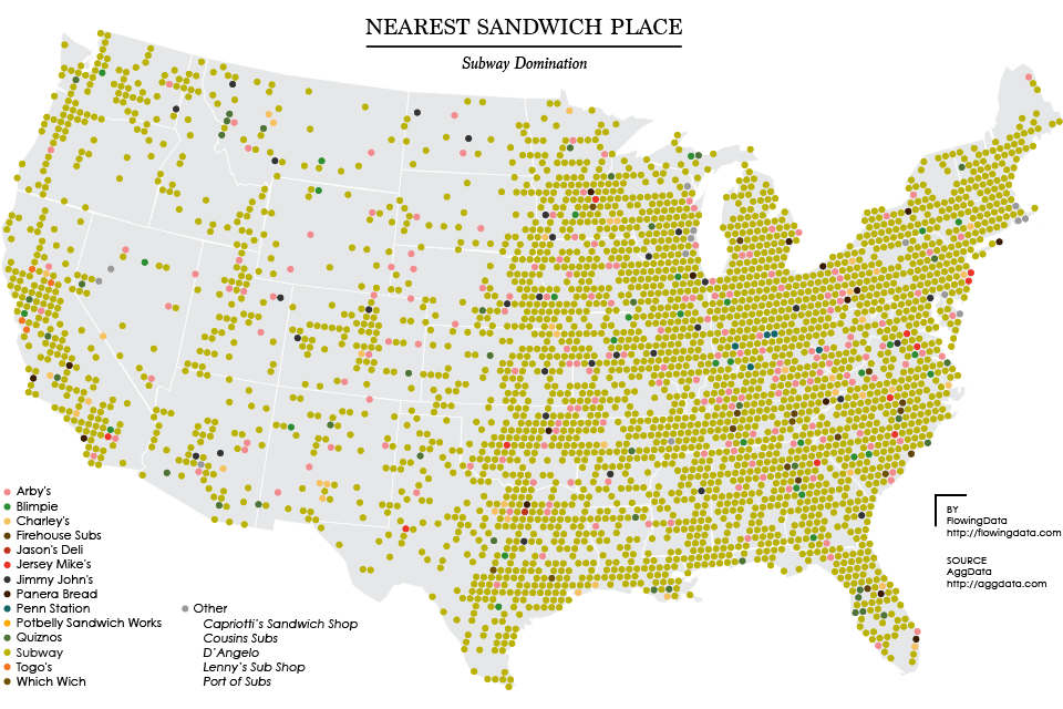 All Subway Locations  Subs, Sandwiches, Salads