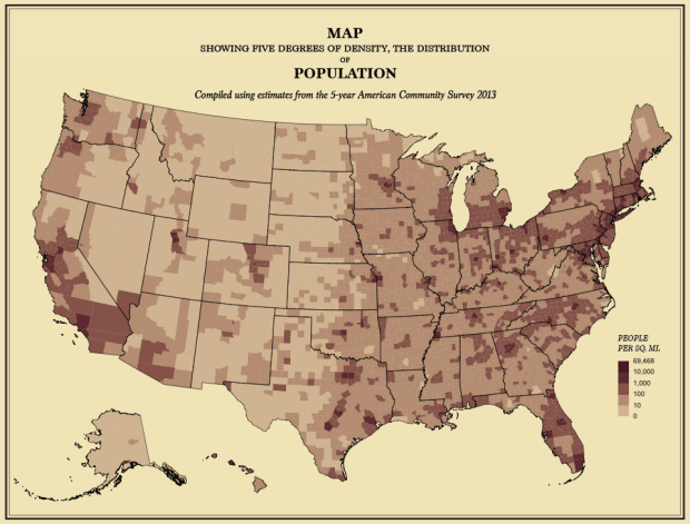us map by county population density