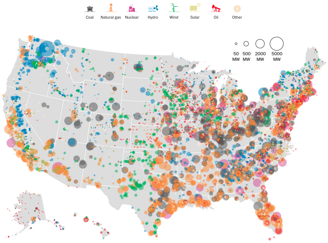 United States Electricity Map FlowingData