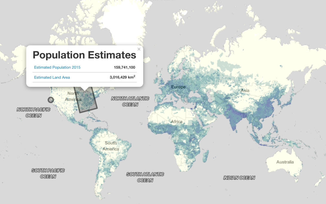 World population estimator and gridded data from NASA FlowingData