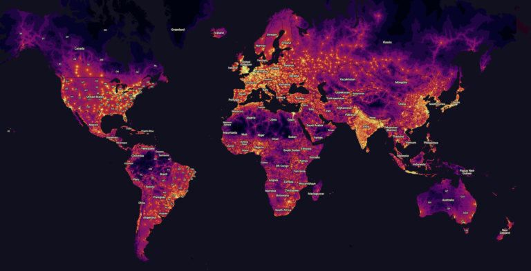 Mapping Global Accessibility To Cities FlowingData   Roadless Forest 768x393 