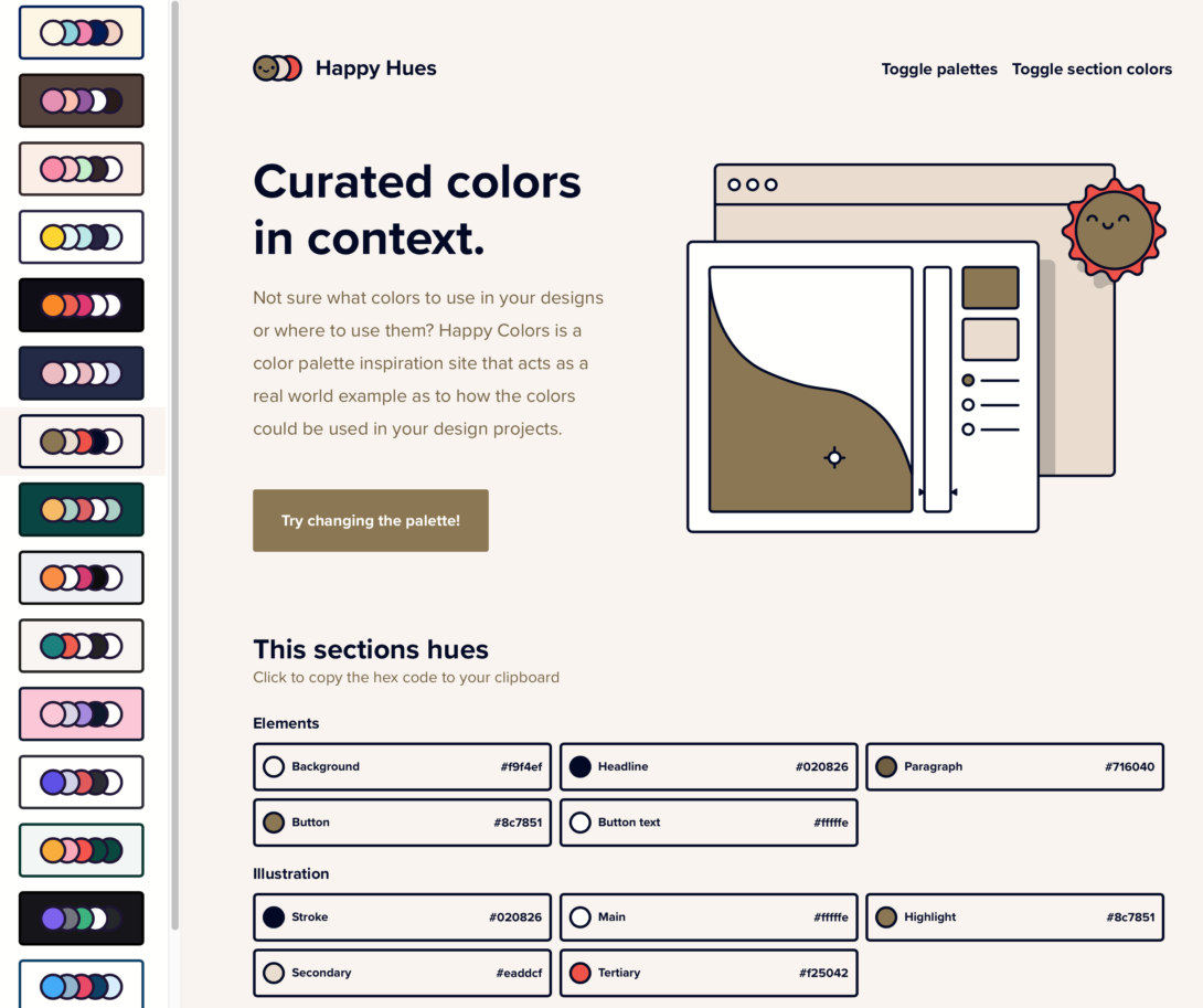 Color Palettes Browsable In Context | FlowingData