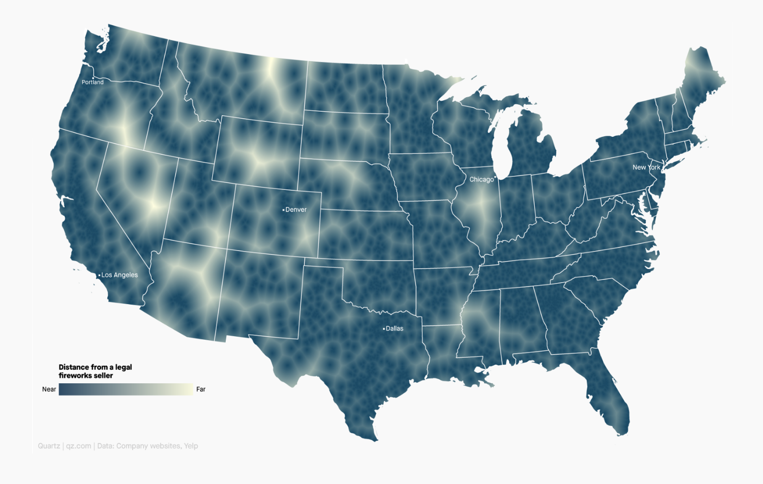 Map shows where to go to get away from fireworks LaptrinhX