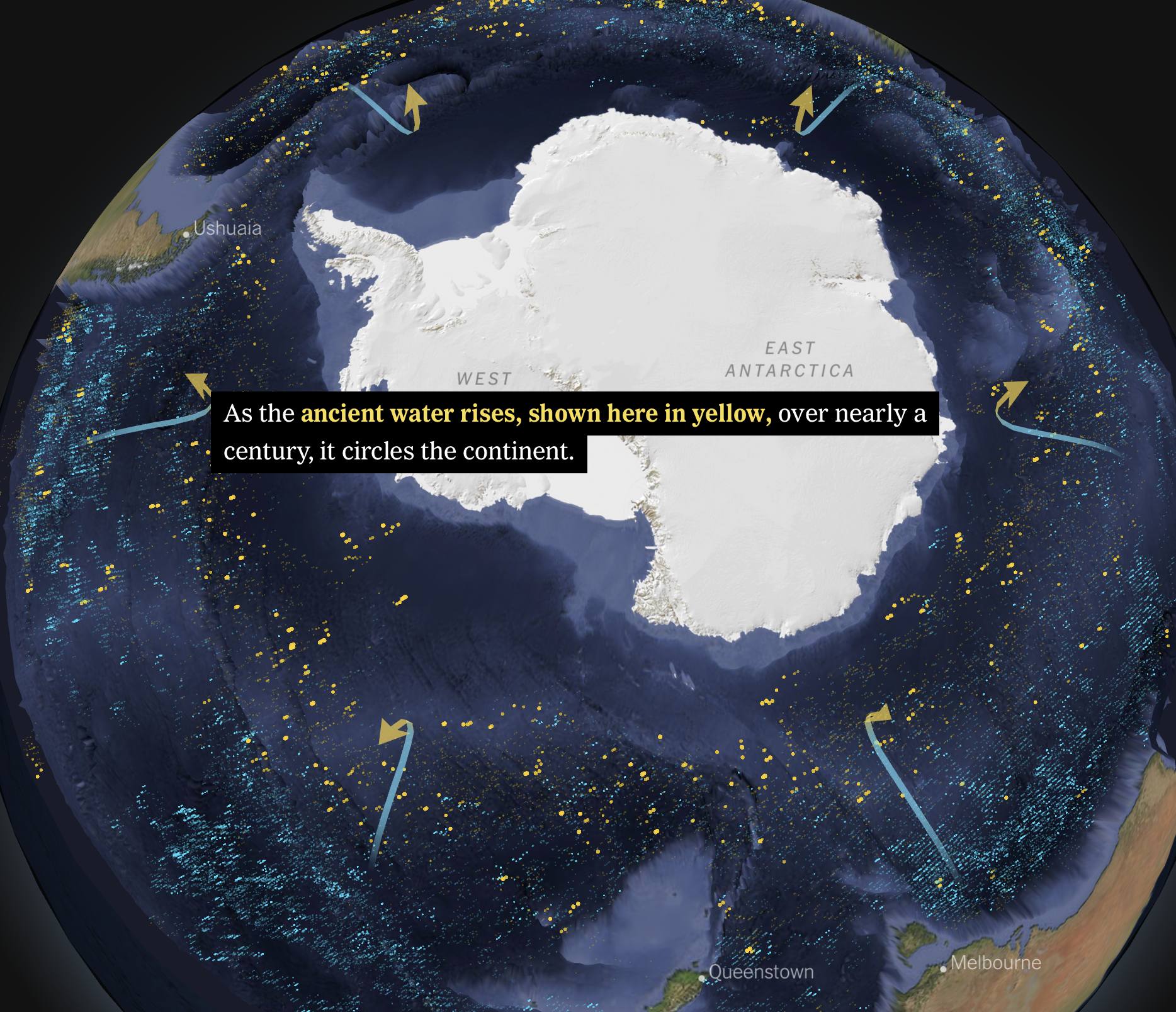 Shifting currents and melting ice in the Antarctic